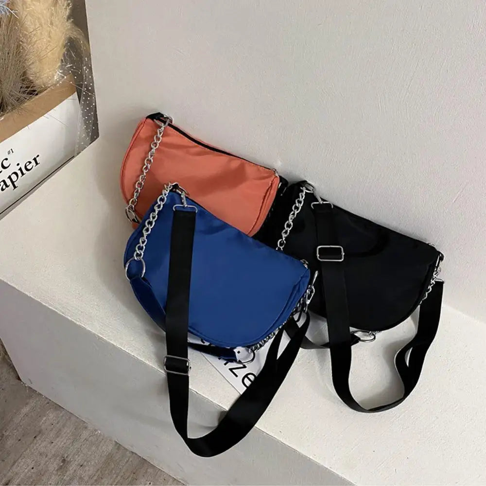 Women's Chain Messenger Bag Underarm French Stick Bag