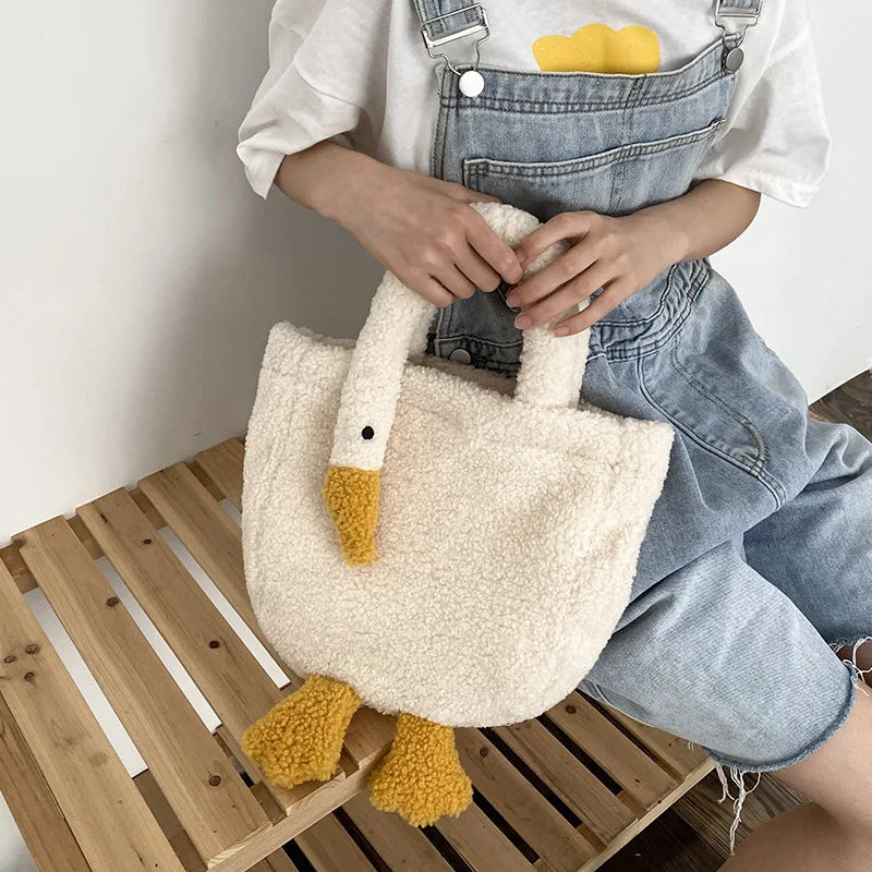 Goose Cashmere Shoulder Bag Girl Handbag Zipper Portable Messenger Bags