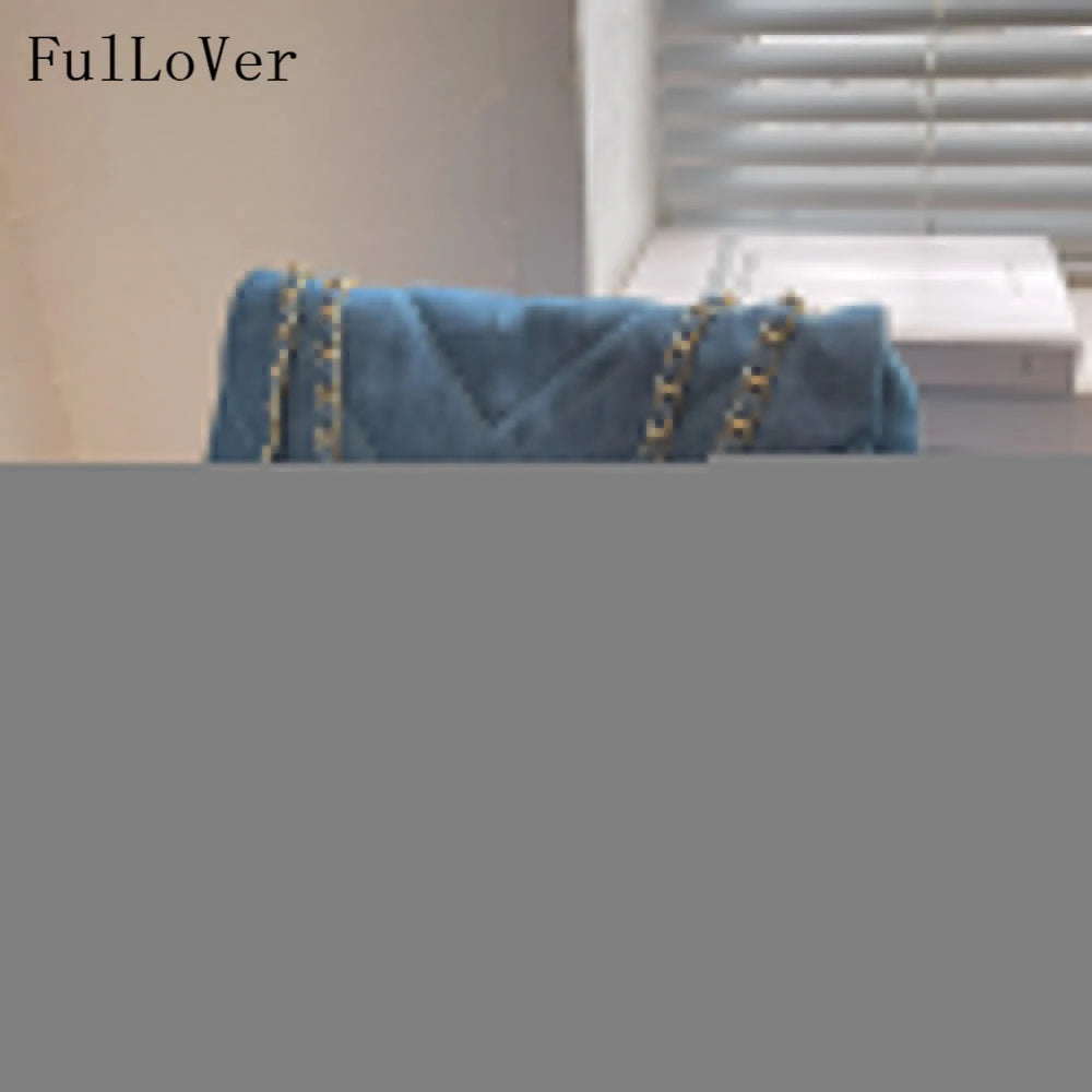 Women Denim Stripe Messenger Bag Casual Shoulder Handbag