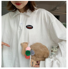 Plush Shoulder Messenger Bag for Women