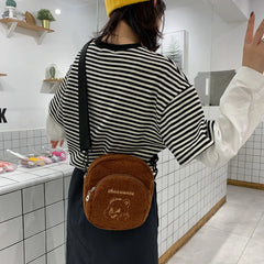 Plush Shoulder Messenger Bag for Women