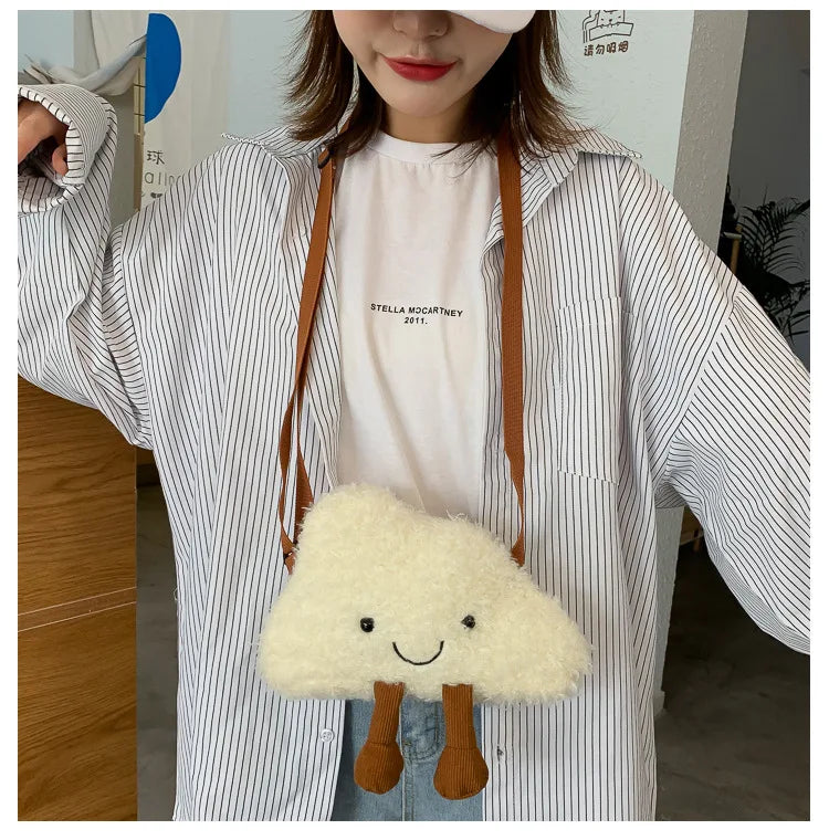 Plush Shoulder Messenger Bag for Women