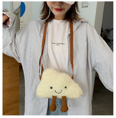 Plush Shoulder Messenger Bag for Women