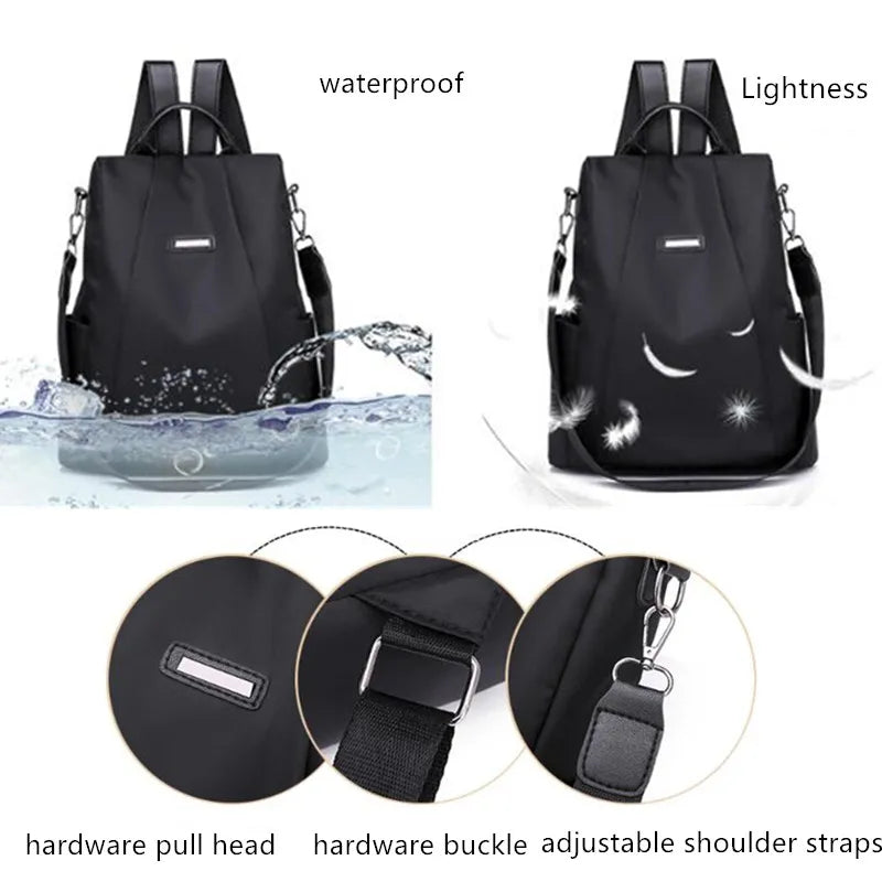 Women Anti-theft Backpack Waterproof Large Capacity Casual Mochila
