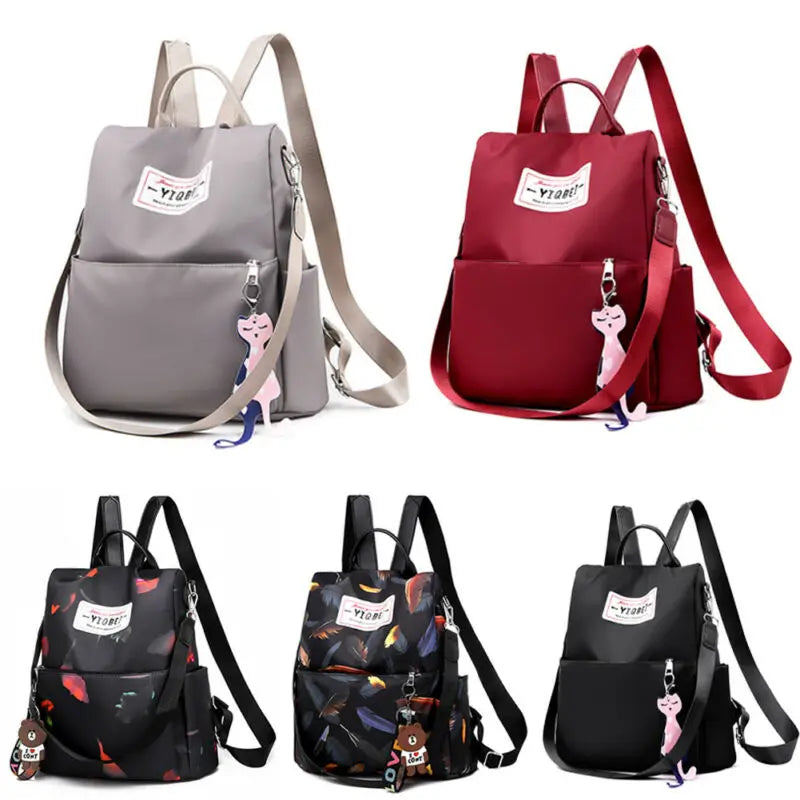 Women Anti-theft Oxford School Backpack Travel Waterproof Satchel Shoulder Bag