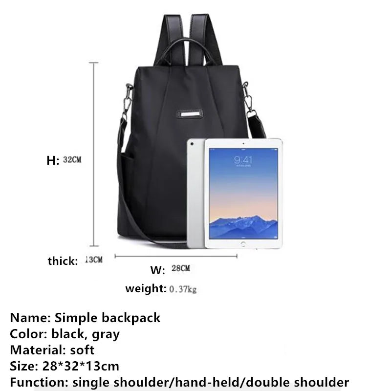 Women Anti-theft Travel Backpack Waterproof Shoulder Bag