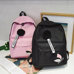Canvas Schoolbag Student Couple Backpack