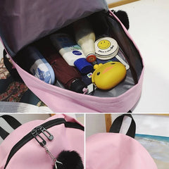 Canvas Schoolbag Middle School Student Couple Bookbag