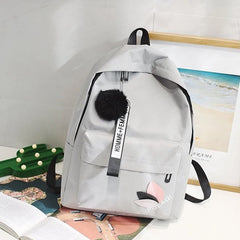Canvas Schoolbag Student Couple Backpack