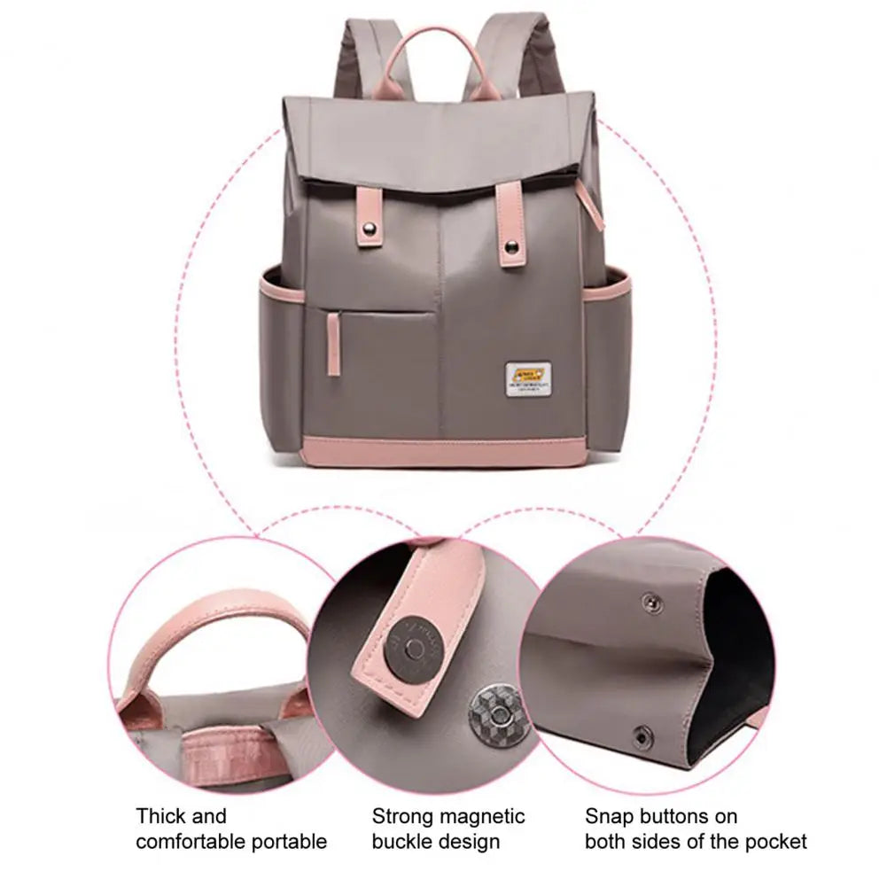Women Backpack Adjustable Straps Large Capacity Oxford Cloth Rucksack