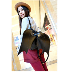 Women Backpack Bat Wing Backpacks Punk School Bag For Girls