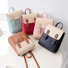Women Backpack Candy Bags Waterproof High Mini Women Girl PU Leather Student Sch