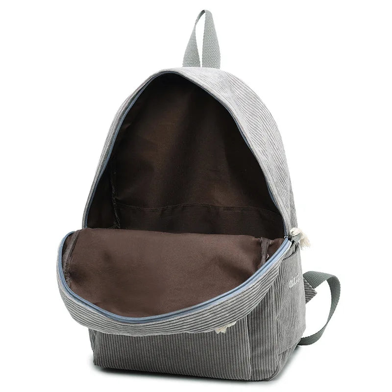 Corduroy School Backpack for Girls