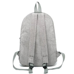Corduroy School Backpacks For Teenage Girls Striped Rucksack