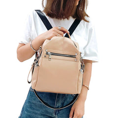Women Backpack Female Shoulder Bag Casual PU Leather Small Travel Bag