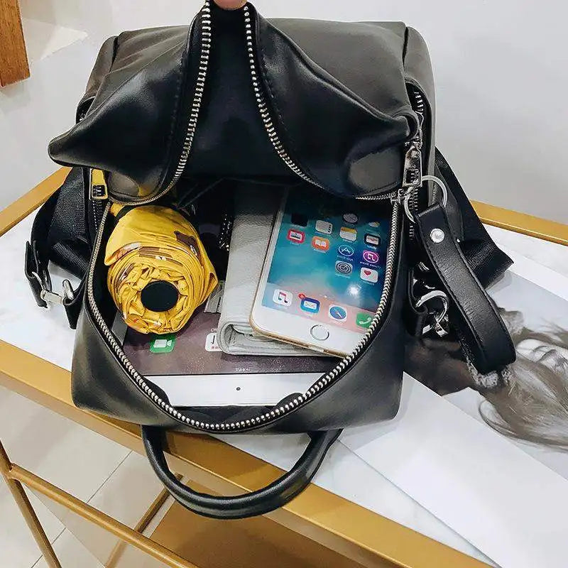Women Backpack Shoulder Bag Casual PU Leather Small