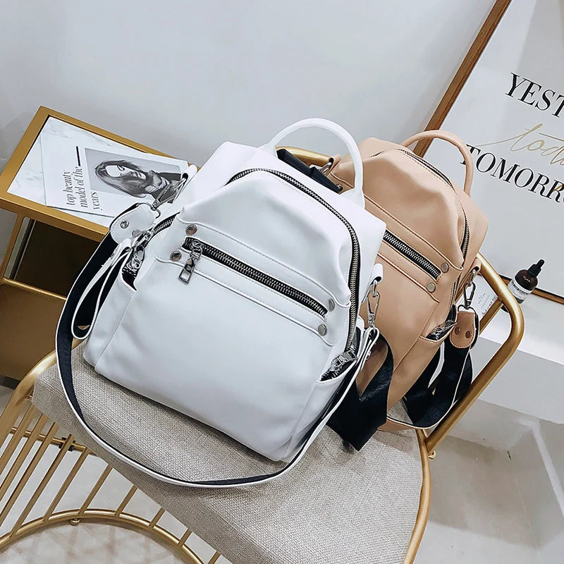 Women Backpack Shoulder Bag Casual PU Leather Small
