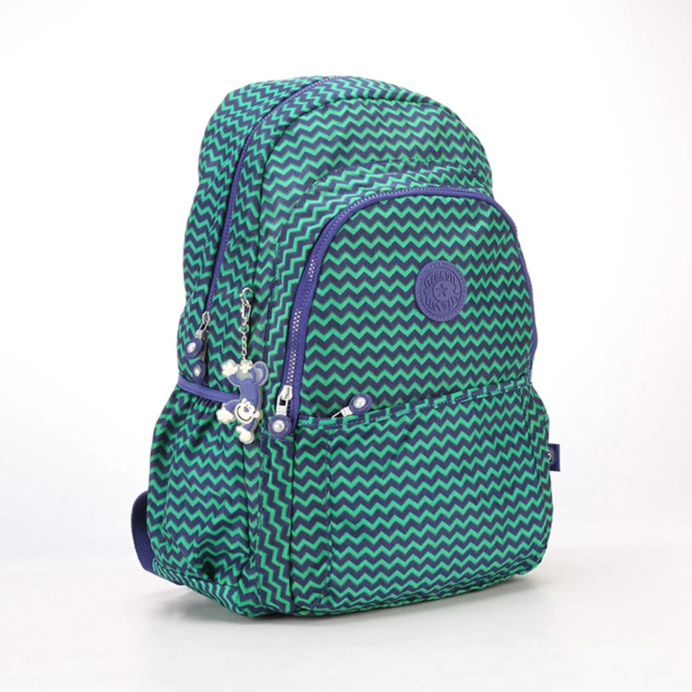 Nylon Backpack for Women Girls - Large Capacity Schoolbag