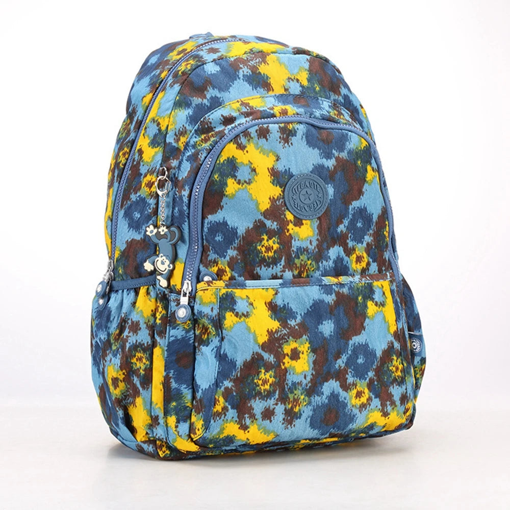 Nylon Backpack for Women Girls - Large Capacity Schoolbag