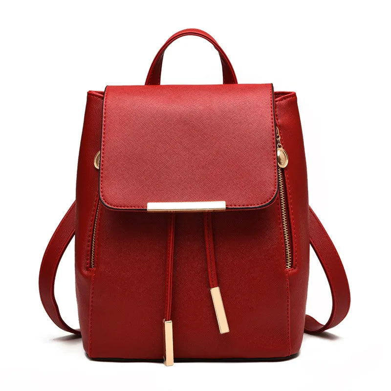 Women Backpack PU Leather School Bags Large Capacity Shoulder Bags