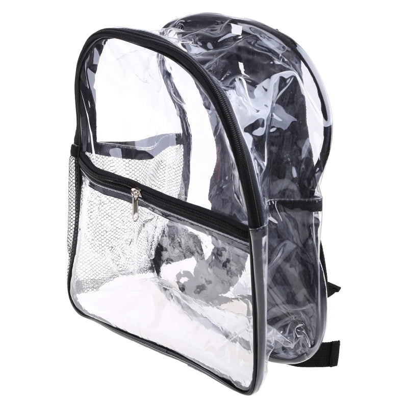 Transparent PVC Women Backpack College Students Bookbag
