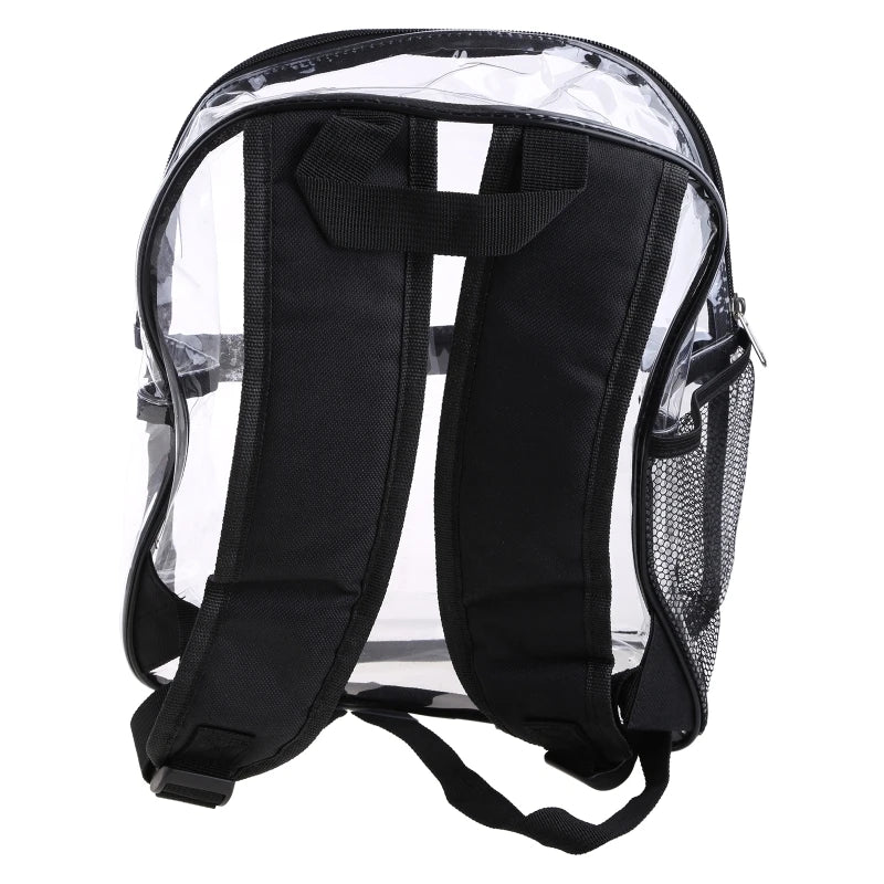 Transparent PVC Women Backpack College Students Bookbag