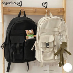 Women Backpacks Letter Embroidery Casual Tote High Street Harajuku