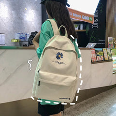 Female Daisy Backpack Teen Girls School Bag Nylon Travel Students Backpack