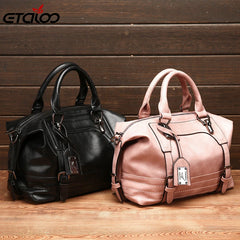 Vintage Shoulder Bag Soft Leather Crossbody Bags for Women Boston Women's Bag