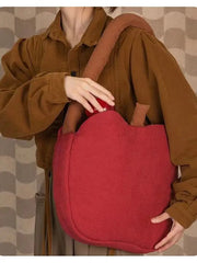 Vintage Shoulder Bag 100% Cotton High-Capacity Tote Handbag