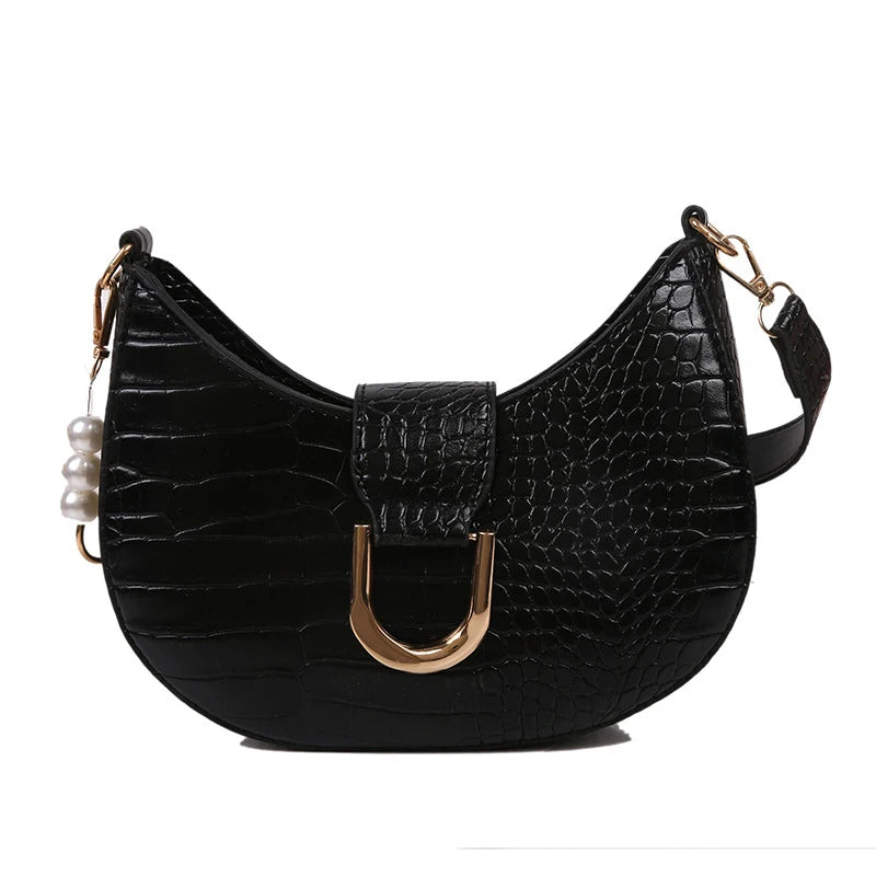 Women Small Messenger Handbag PU Leather Travel Single-Shoulder Bag