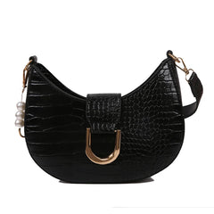 Women Small Messenger Handbag PU Leather Travel Single-Shoulder Bag