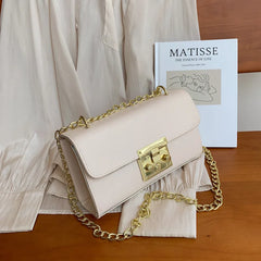 Retro Lock Shoulder Messenger Small Square Bag Clutch Purse Hand Bag