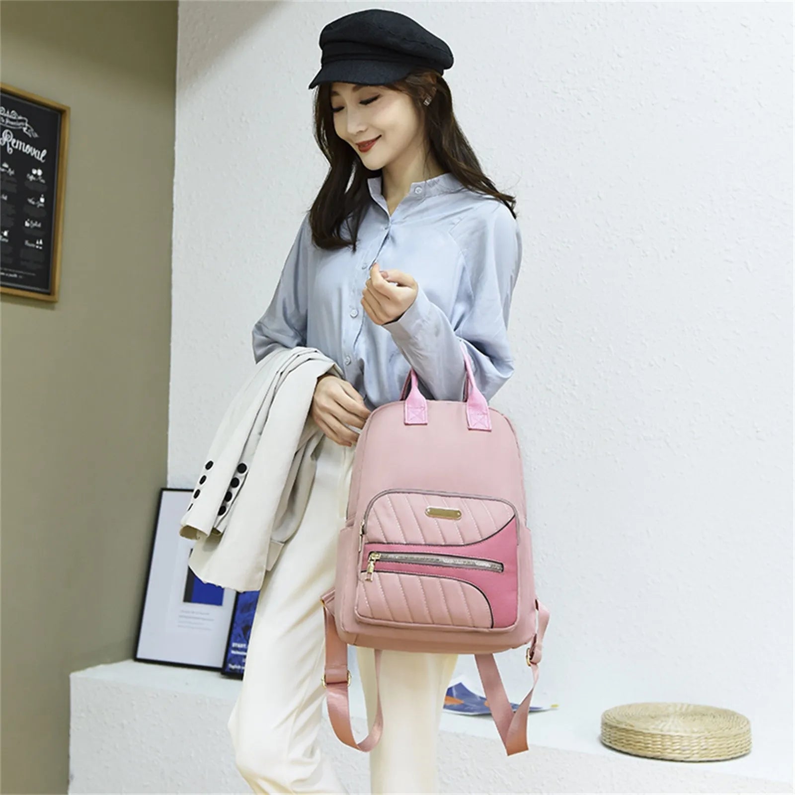 Women Casual Shoulder Bag Waterproof Backpack