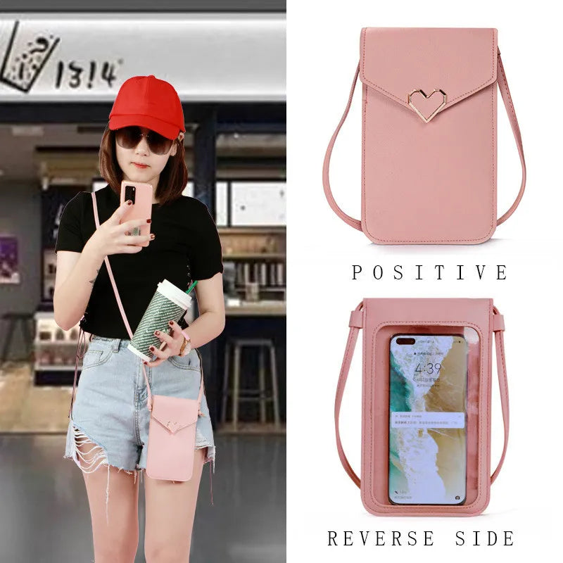 Transparent Women Coin Purse Cross Shoulder Bag Girls Phone Bags
