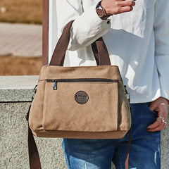 Canvas Crossbody Bag for Women Large Shoulder Tote Messenger Handbag