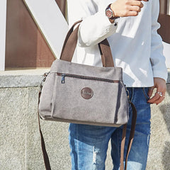 Canvas Crossbody Bag Women Large Shoulder Tote Messenger Handbag