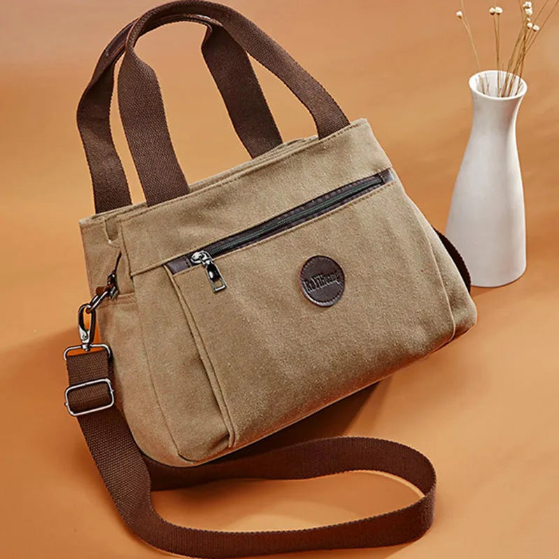 Canvas Crossbody Bag Women Large Shoulder Tote Messenger Handbag