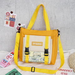 Canvas Shoulder Bag Korean Japanese Crossbody Satchel
