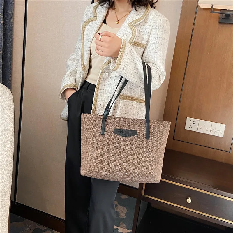 Women Bag Large Capacity Tote Bags Cotton Linen Handbag Casual Female Shopping
