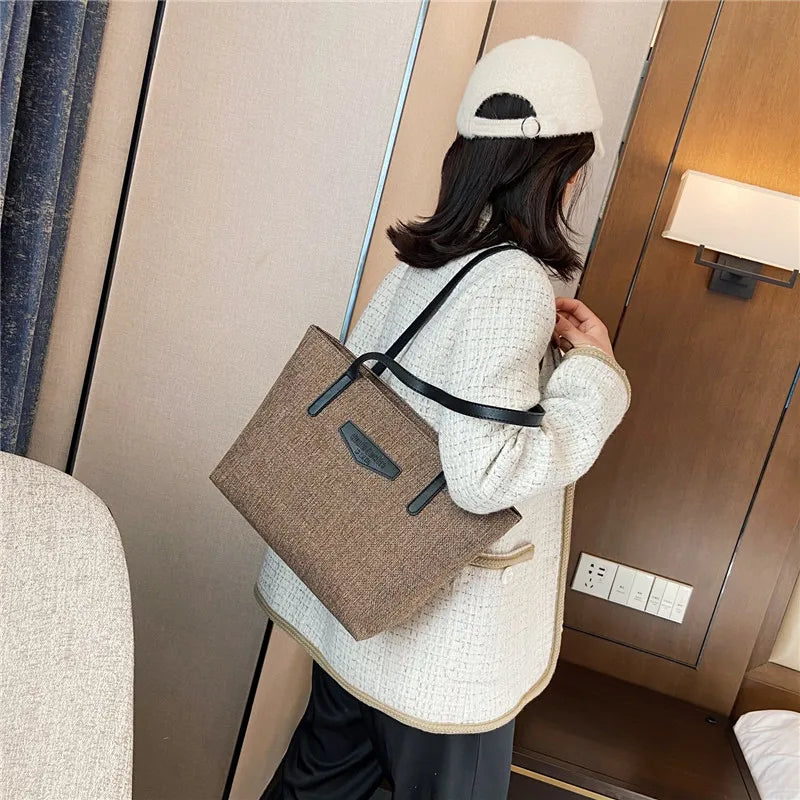 Women Bag Large Capacity Tote Bags Cotton Linen Handbag Casual Female Shopping