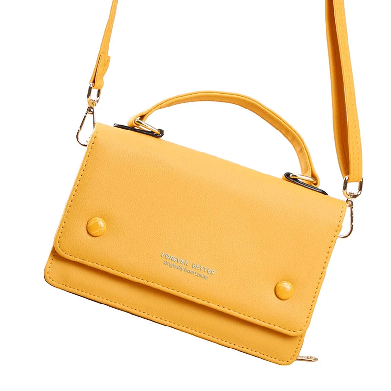 Square Pu Leather Shoulder Tote Bag Crossbody Women's Bag
