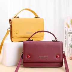 Square Pu Leather Shoulder Tote Bag Crossbody Women's Bag