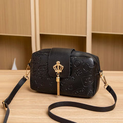 Women Small Square Bag PU Leather Cross Body Handbag