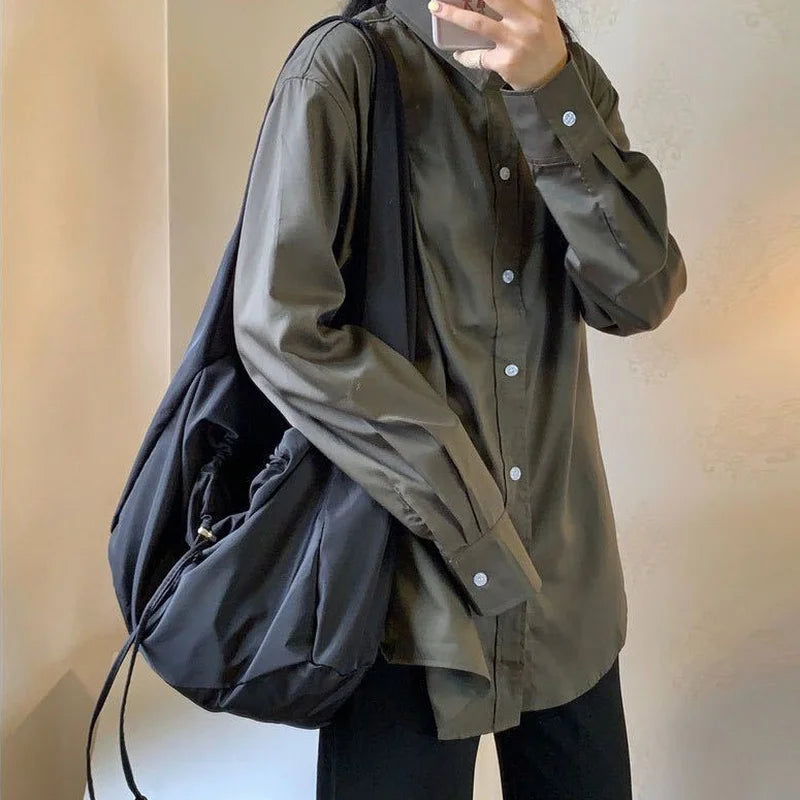 Nylon Bucket Shoulder Bag Purses Handbags Tote Bag