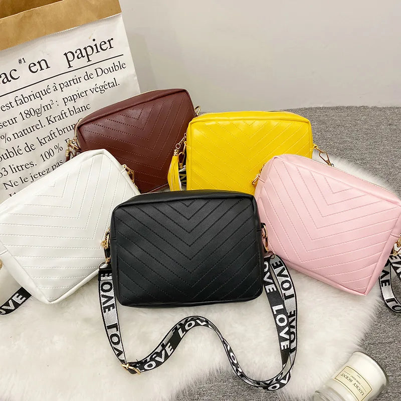 Women Bag Pu Square Female Embossed Shoulder Square Bag Crossbody Purse Bags