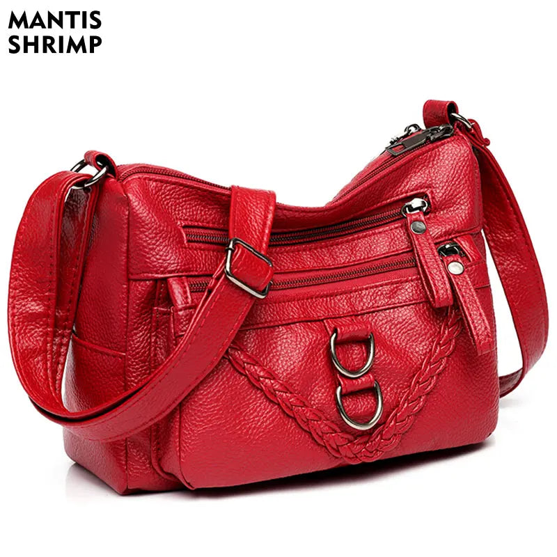 Vintage Women's Shoulder Bag PU Leather Crossbody Messenger Hobo Handbag
