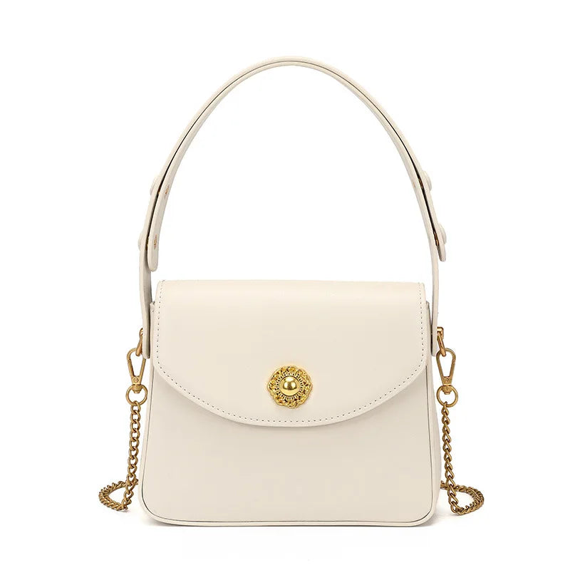 Real Leather Women's Shoulder Bag Crossbody Messenger Flap Handbag