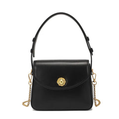 Real Leather Women's Shoulder Bag Crossbody Messenger Flap Handbag