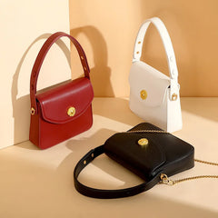 Real Leather Women's Shoulder Bag Crossbody Messenger Flap Handbag